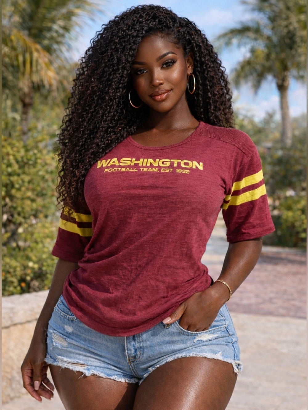 Womens SMALL Starter Washington Redskins 3/4 Mesh Jersey Shirt Commanders Ladies